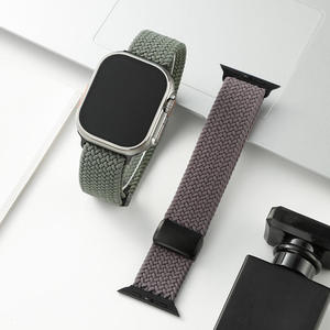 สายผ้าทอแบบยืดหยุ่นพิเศษสำหรับ IWatch รุ่นหรูหรา วินเทจ ระบายอากาศได้ดี พร้อมหัวเข็มขัดแม่เหล็กแบบอัพเกรด รุ่น 789S10 - Product Image 4
