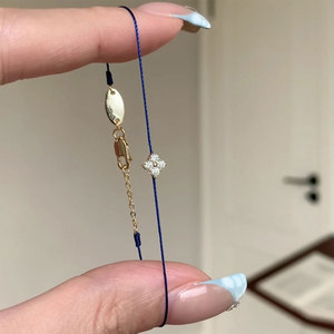 Pulsera y Brazaletes de Moda para Mujer, Personalizados, de Lujo, en Acero Inoxidable 316L, Chapados en Oro de 14k y 18k, con Zirconia, Diseño de Hilo - Product Image 1