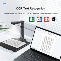 HP-0501DS kamera pemindai dokumen, pemindai dokumen OCR multi-bahasa, dapat dilipat, kamera pemindai buku Desktop, pemindai dokumen A4 8MP untuk perusahaan