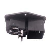 Prise murale trois-en-un EN60320 250V pour l'industrie hospitalière, avec prise d'entrée C14 + porte-fusible double + interrupteur à bascule DPST, entrée d'alimentation 10A