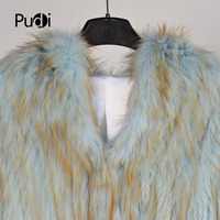 Manteau chaud en fourrure de renard véritable pour femme, nouvelle mode hiver 2020, veste en tricot bleu clair, pulls avec capuche, manteaux CT812