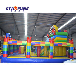 Lớn siêu anh hùng <span class=keywords><strong>Inflatable</strong></span> nhà bị trả lại với trượt thương mại PVC khối xây dựng siêu anh hùng <span class=keywords><strong>Inflatable</strong></span> lâu đài bouncy để bán - Product Image 3