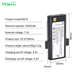 Batterie d'imprimante Li-ion 17,76 Wh 7,4 V 2400 mAh pour <span class=keywords><strong>Brady</strong></span> BMP21-PLUS-BATT, compatible avec l'imprimante d'étiquettes BMP21-PLUS-BATT M210 BMP21-PLUS - Product Image 6