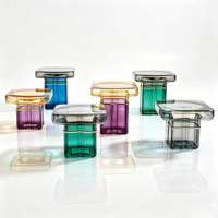 Table d'appoint en verre soufflé coloré de luxe moderne, décoration artistique, table d'appoint décorative pour salon, hôtel