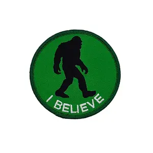 Kriptozoologi Pelacakan Masyarakat Sasquatch Patch Bordir Kustom Besi Pada Saya Percaya Bigfoot Hidup Patch Bordir