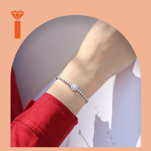 Bracelet Tennis Moissanite Viral 2026 en Argent 925, 0.5ct, Testeur <span class=keywords><strong>de</strong></span> Diamant Inclus, Moissanite VVS D et Zircon Cubique, Bracelet Iced Out - Product Image 6