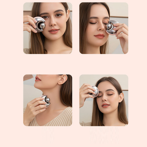 Logotipo Personalizado 360 °   Massageador Facial Rotativo com Rolos Frios, Ferramentas de Cuidados com a Pele em Casa, Mini Globos de Gelo Metálicos - Product Image 2