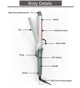 MCH Infrared OEM ODM Mejores <span class=keywords><strong>rulos</strong></span> de pelo rizadores de calor multifunción plancha eléctrica rizador de pelo - Product Image 3
