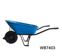 Carretilla de Jardín para Transporte de Hormigón, Carro de Construcción de Acero Resistente con Ruedas
