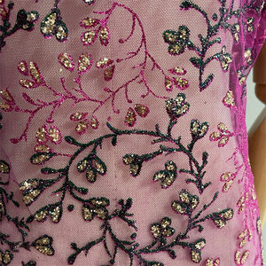 Tela De <span class=keywords><strong>Tul</strong></span> Brillante Hermosa <span class=keywords><strong>Rosa</strong></span> Lentejuelas Brillo Tela De Encaje Malla De <span class=keywords><strong>Tul</strong></span> - Product Image 4