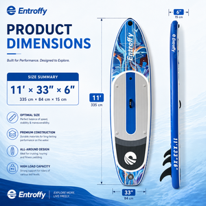Planche de SUP gonflable tout-terrain ENTROFFY avec option siège <span class=keywords><strong>kayak</strong></span>, planche de paddle pour la navigation sur lac - Product Image 3