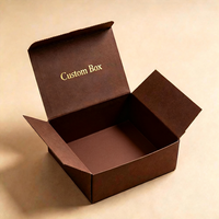 Caja de Regalo de Lujo en Color Marrón Mate con Forro de Satén, Diseño Personalizado, Logotipo Personalizado, Caja de Embalaje de Joyería de Cartón Corrugado