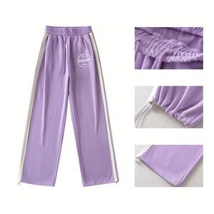 Vente en gros OEM Fabrication Polaire Street Wear Pantalon de jogging droit Pantalon de survêtement à jambes larges de grande taille pour femmes de couleur marron populaire - Product Image 5