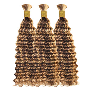 FYD Venta al por Mayor de Cabello Humano de Alta Calidad con Ondas Profundas, <span class=keywords><strong>Extensiones</strong></span> de Cabello Humano a Granel, Cabello para Trenzas y Pelucas - Product Image 1
