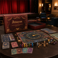 Jeu de société personnalisé pour la production théâtrale, impression dorée en relief quadricolore sur carton pour l'édition B2B et l'éducation