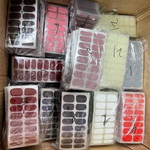 Autocollants pour ongles en gel UV à couverture complète, 16 embouts/feuille, bandes transparentes semi-durcies pour manucure, <span class=keywords><strong>d</strong></span>écoration, vernis adhésif, DIY - Product Image 5