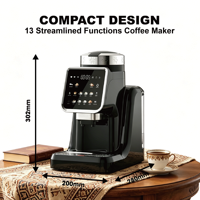 Machine à café universelle multifonctionnelle, machine à café électrique automatique, contrôle de la température programmable, capacité de 4 tasses