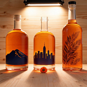 Bouteilles en verre personnalisées en gros de 700 ml pour vodka, whisky, rhum, <span class=keywords><strong>gin</strong></span>, liqueur, bouteille en verre pour vodka avec bouchon - Product Image 5