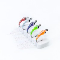 Lot de 5 mouches de pêche sur glace en boîte, taille 6 #   Leurre Scud Nymph avec Hot Spot et Flash Tinsel pour la pêche au Panfish, à la Truite et à la Perche en Finesse
