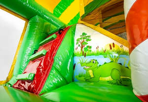 Château <span class=keywords><strong>gonflable</strong></span> multi-jeux en PVC pour enfants avec <span class=keywords><strong>toboggan</strong></span>, mur d'escalade et souffleur, certifié CE, capacité de 800 kg pour les fêtes - Product Image 4