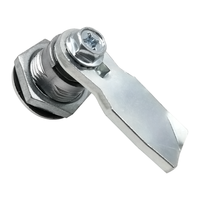 DL773-2 Serrure à came tubulaire en alliage de zinc hautement sécurisée, à quart de tour, chromée argentée, 2 clés, pour armoire/tiroir, haute sécurité