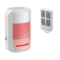 Détecteur de Mouvement PIR KERUI HW19, Sécurité Domestique, Télécommande SOS avec Alarme Sonore et Lumineuse, Accessoires Système d'Alarme Bienvenue Sonnette