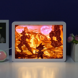 Luz de Noche LED 3D de <span class=keywords><strong>Dragon</strong></span> <span class=keywords><strong>Ball</strong></span> Z Goku, Caja de Luz con Marco de Fotos de Anime, Lámpara para Habitación de Niños, Regalos para Chicos - Product Image 3