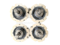 Support de roue en acier inoxydable 304 en forme de T, 285 180 degrés, pour convoyeur aérien avicole