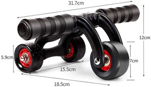 Roue abdominale pliable pour hommes et femmes, <span class=keywords><strong>3</strong></span> <span class=keywords><strong>roues</strong></span>, pour l'entraînement des muscles abdominaux - Product Image 5