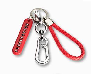 Porte-clés de voiture anti-perte numéro de téléphone carte porte-clés plaque d'immatriculation de téléphone porte-clés Auto véhicule porte-clés accessoires de voiture porte-clés - Product Image 6