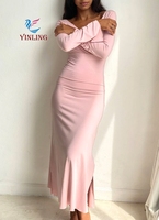 Manches longues rose col en V haut court Gym Fitness chemises pour femmes Gym Yoga vêtements