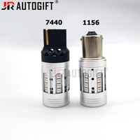 Ampoule LED de voiture haute puissance 27W 7440 1156 3030 24SMD 12V-30V P21W BA15S avec puce AlGaInP couleur ambre pour clignotant