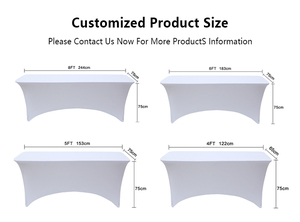Custom logo Spandex <b>Tablecloth</b> With Skirt Stretchable Table Cover Wrinkle Resistant <b>Washable</b> <b>Tablecloth</b> - Product Image 3
