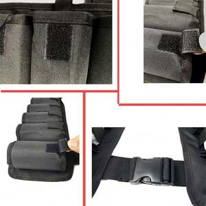 Porte-bouteille isotherme réglable avec 12 poches, manchon d'escalade pour transporter de la bière, tactique, randonnée en plein air, voyage, pêche, camping - Product Image 5