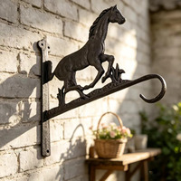 Porte-manteau de table moderne en fonte tête de cheval, écologique et durable, figurine animale, pour manteaux, chapeaux et clés, décoration de salon et de maison, cadeau