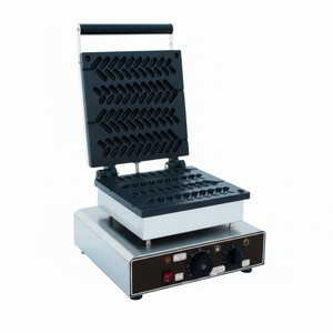 Gaufrier industriel commercial Kitchbox en acier inoxydable pour gaufres en forme de bâtonnets, avec revêtement antiadhésif et mode économie d'énergie - Product Image 1