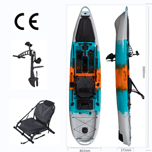 Kayak LSF 3,66 m Pro <span class=keywords><strong>pour</strong></span> une personne avec tapis antidérapant, bateau de pêche léger en HDPE <span class=keywords><strong>pour</strong></span> la pêche, le surf, la dérive et la navigation - Product Image 2