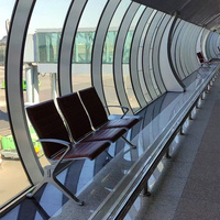 Chaises d'attente modernes en acier inoxydable pour salles d'attente d'hôpitaux, gares, hôtels, métros, aéroports, écoles et gymnases