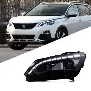 PEUGEOT 헤드 라이트 4008 2017 2019 헤드 라이트 5008 LED 전면 헤드 램프 플러그 앤 플레이 업그레이드 자동차 크세논 헤드 램프