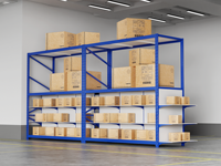 Étagère de rayonnage à capacité de charge élevée, hauteur réglable, connexion par verrouillage de poutre, unité de structure en acier pour stockage en entrepôt