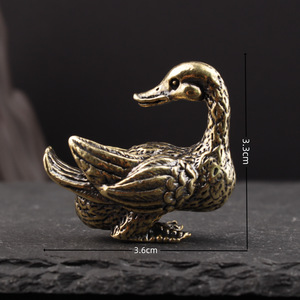 Par de Adornos de Pato Mandarín de Latón, 2 Piezas, Decoración Tradicional para Escritorio, Regalo para el Hogar u Oficina, Obra de Arte Artesanal - Product Image 3