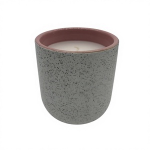 Décoration d'intérieur moderne faite à la main, aromathérapie en plein air, <span class=keywords><strong>bougie</strong></span> en cire <span class=keywords><strong>de</strong></span> soja dans un gobelet en céramique, <span class=keywords><strong>citronnelle</strong></span> - Product Image 1