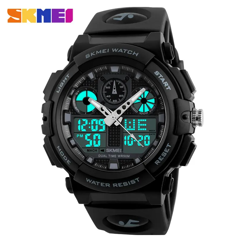 2019 Dual Movement Men's Analog Digital Chronograph Sport Watch SKMEI 1270