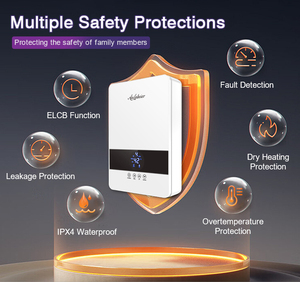 Chauffe-eau électrique instantané sans réservoir 6KW avec contrôle Wi-Fi par application, affichage LED et commande par bouton pour salle de bain et douche au Vietnam - Product Image 4