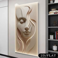 Peinture à l'huile sur toile abstraite moderne sans cadre 2D, grande taille, effet 3D texturé, tons rose doux pour chambre à coucher