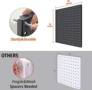 Organizador de Oficina Multifuncional de Pared, Rectangular, de Hierro, Color Negro, Marca OEM - Product Image 5