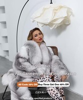 Koleksi Janefur Fur Queen Mantel Bulu Rubah Panjang Wanita Ekstra Elegan Layanan OEM Kustom Logo Gratis