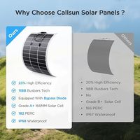 Panneau solaire monocristallin flexible 260W, module PV haute efficacité, chargeur portable pour camping-car, bateau, maison hors réseau, camping