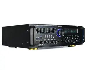 Караоке усилитель EQ микшер усилитель с BT/USB/FM/экран дисплея/7 EQ звуковой эффект