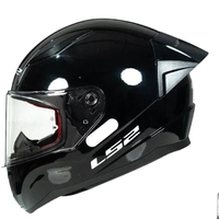 Casque Ls2 pour homme et femme, taille plus, taille king, casque de moto anti-buée, casque intégral pour toutes les saisons, FF353, casque pour tête large